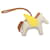 Charm per borsa Hermès Grigri Rodeo Pegase in agnello Milo bianco e Swift MM Bianco sporco  - vista 2
