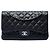 Chanel Black Jumbo Classic Caviar Double Flap Nero