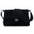 Bolsa de ombro Chanel Black CC em camurça acolchoada Preto