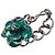 Bracciale a catena Camellia in ottone CC nero, rutenio ed smalto Chanel Verde scuro - vista 2
