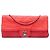 Chanel Red CC gestepptes Lammleder Wallet On Chain Rot