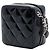 Chanel Black CC Steppleder Lack Diamant Harz Clutch mit Kette Schwarz - Ansicht 2