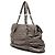 Chanel Flap Sharpei em pele de cordeiro metalizada acolchoada cinza Marrom - vista 2