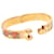 Hermès Gold Narrow Bolduc au Carre Enamel Hinge Bracelet PM Golden  - view 5