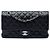 Chanel Black Medium Classic Caviar Double Flap Nero