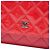 Wallet On Chain Portafoglio con catena Chanel Red Bicolor Classic in vernice Rosso - vista 5