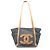 Tote Chanel Blue Quilted Denim CC Camellia
