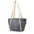 Tote Chanel Blue Quilted Denim CC Camellia - vista 2