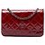 Chanel Red CC gesteppte Lackleder Wallet on Chain Rot Bordeaux