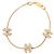 Bracciale Chanel Gold CC placcato oro con strass D'oro