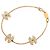 Bracciale Chanel Gold CC placcato oro con strass D'oro - vista 2