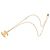 Collana con pendente Chanel Gold CC placcato oro D'oro