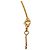 Collana con pendente Chanel Gold CC placcato oro D'oro - vista 4