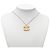Collana con pendente Chanel Gold CC placcato oro D'oro - vista 5