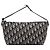 Pochette Diortravel Nomad en lona Oblique azul de Dior, tamaño Medium Azul marino
