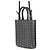 Céline Borsa a mano cabas verticale in pelle Celine Mini Nero Bianco - vista 2