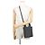 Céline Borsa a mano cabas verticale in pelle Celine Mini Nero Bianco - vista 5