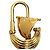 Portachiavi Hermès dorato D'oro
