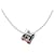 Hermès Collier pendentif Hermes Cage d'H Chain H-Cube Argenté Orange  - vue 2
