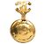 Spilla tonda Chanel Coco Mark Gripoix Rosso D'oro - vista 2