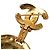 Spilla tonda Chanel Coco Mark Gripoix Rosso D'oro - vista 3