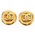 Orecchini a clip rotondi Chanel Coco Mark Vintage D'oro