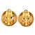 Orecchini a clip rotondi Chanel Coco Mark Vintage D'oro - vista 2