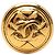 Timeless Broche redondo vintage Chanel Coco Mark Dorado