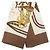 Hermès Hermes Carre 90 BRIDE de GALA Sciarpa cerimoniale Marrone Giallo - vista 2