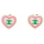 Orecchini Chanel Coco Mark Heart Bianco