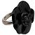 Anello Camellia Chanel Nero e Argento Metallo - vista 3