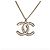 Collana Chanel Coco Mark placcata oro con perla finta D'oro - vista 2