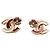Orecchini a lobo Chanel Coco Mark Camellia Multicolore D'oro