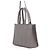 Borsa Tote Balenciaga in pelle e tela grigio scuro - vista 2