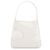 Bolsa de mão pequena em lona com recortes Salvatore Ferragamo Branco