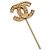 Timeless Spilla a forma di alfiliere Chanel Coco Mark D'oro - vista 3