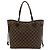 Borsa tote Louis Vuitton Neverfull Damier Marrone - vista 2