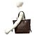 Borsa tote Louis Vuitton Neverfull Damier Marrone - vista 3