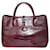Longchamp Roseau Embossed Leather Handbag Purple  - view 1
