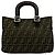 Fendi Zucca Canvas Leder Handtasche Braun