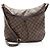 Borsa a tracolla Louis Vuitton Damier Ebene Bloomsbury GM Marrone