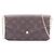 Borsa a tracolla Louis Vuitton Pochette Felicie Monogram Marrone