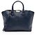 Burberry Embossed Leather Check Dewsbury Tote Blau