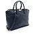 Burberry Embossed Leather Check Dewsbury Tote Blau - Ansicht 2