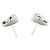 Orecchini Vivienne Westwood in argento Metallico - vista 3