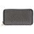 Portafoglio lungo con zip in pelle con logo Coco Mark in strass Chanel Nero