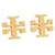 Tory Burch Orecchini a lobo con logo D'oro Metallico  - vista 5