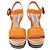 Sandali con platform Prada in vernice arancione - vista 2