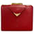 Portefeuille en cuir Yves Saint Laurent Rouge  - vue 1