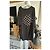 Autre Marque T-shirt nera a maniche corte PLU con anagramma a pois bianchi - vista 7